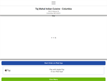 Tablet Screenshot of columbiatajmahal.com